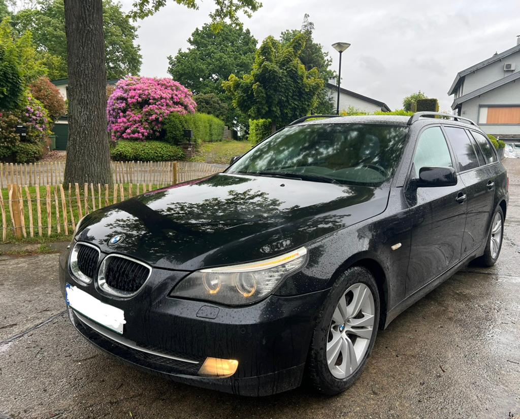BMW 520d/2.0 diesel/2008/365.000 km/euro 4, Auto's, Parkeersensor, Zwart, 5 deurs, Euro 4