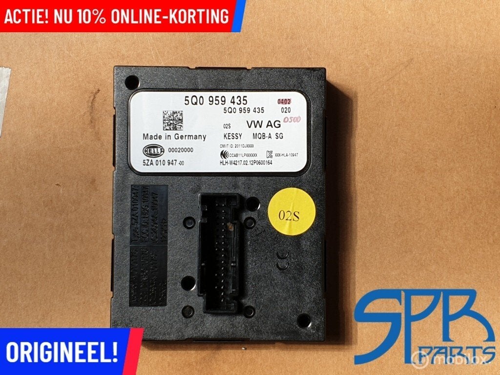 5Q0959435 KEYLESS ENTRY MODULE KESSY GOLF 7 7.5 AUDI A3 8V, Gebruikt, Volkswagen, Ophalen of Verzenden, Volkswagen