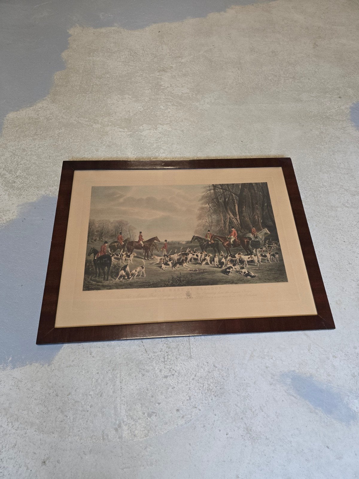 gravure scène de chasse (antique), Antiquités & Art, Art | Eaux-fortes & Gravures, Enlèvement, Paysage, Gravure, 1900 - 1949