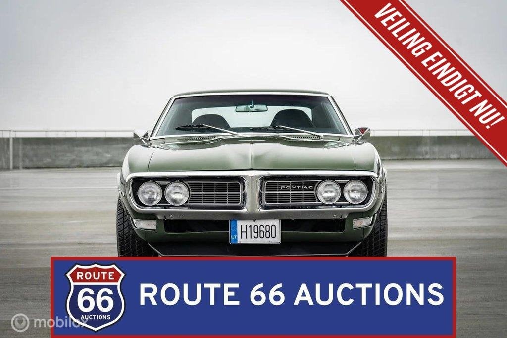 Pontiac Firebird | 1968 | Route 66 Auctions, Auto's, Pontiac, Zwart, Bedrijf, Handgeschakeld