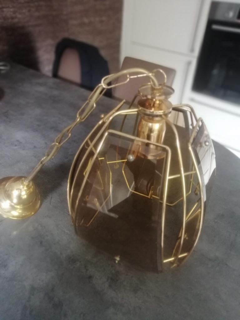 Lampe a suspendre, Maison & Meubles, Lampes | Suspensions, Verre, Vintage, Comme neuf, Enlèvement