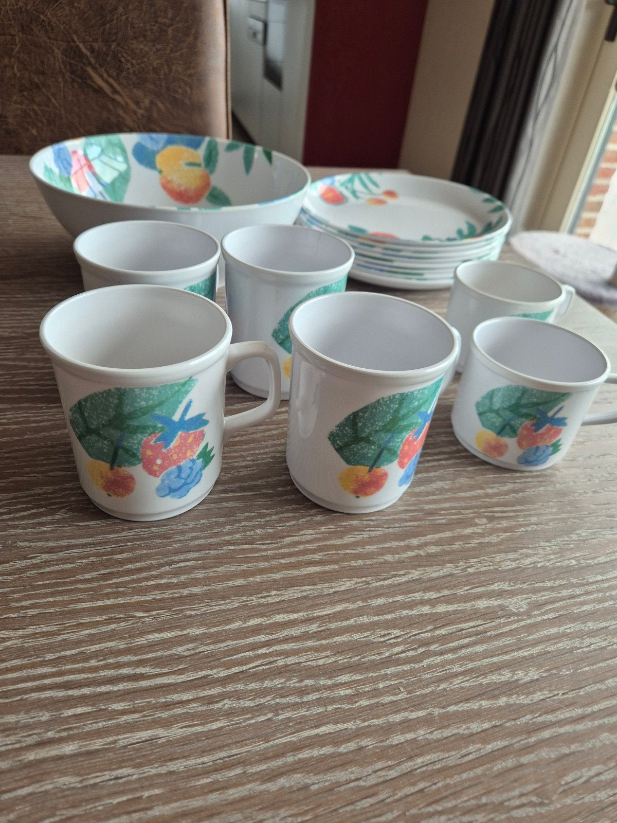 Platsieken zetje ideaal voor op camping, Ophalen, Zo goed als nieuw, Kunststof, Compleet servies