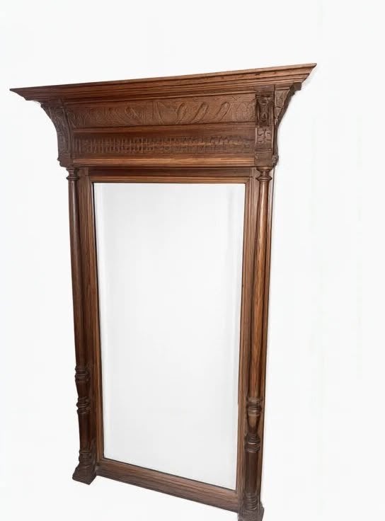 Miroir tête de lion en bois massif (100  160 cm), Enlèvement