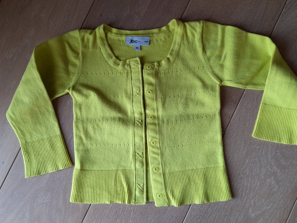 Gilet JBC geel of blauw maat 98, Kinderen en Baby's, Kinderkleding | Maat 98, Gebruikt, Meisje, Ophalen of Verzenden, Shirt of Longsleeve
