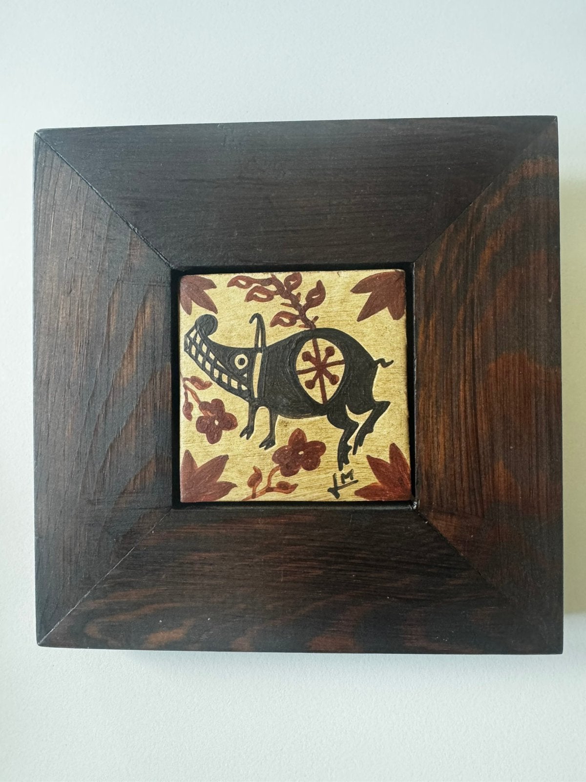 Cadre Socarrat Valence-Céramique d'art espagnol 16,5x16,5 cm, Enlèvement ou Envoi
