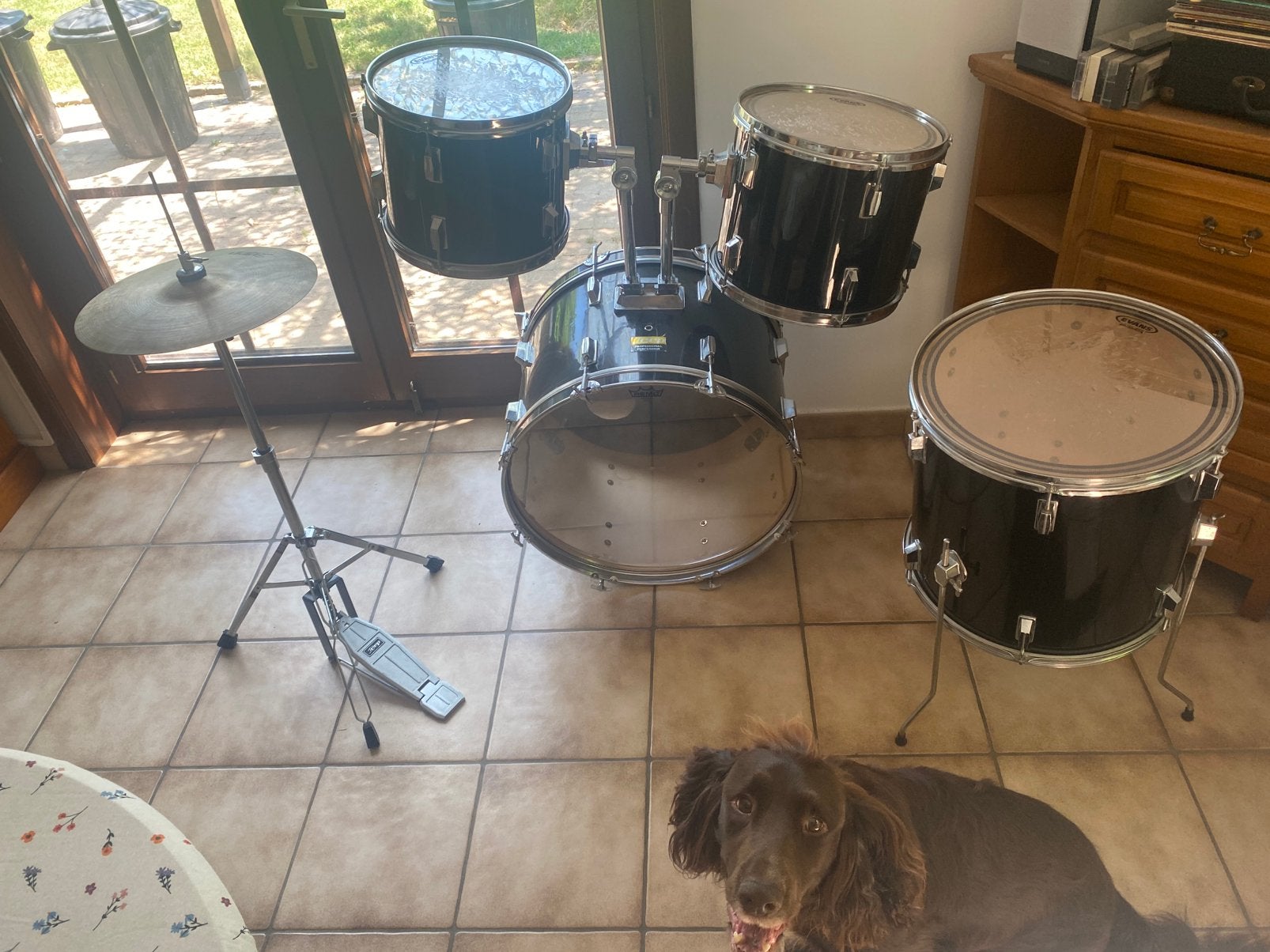 Batterie DEEP + matos, Muziek en Instrumenten, Drumstellen en Slagwerk, Gebruikt, Overige merken, Ophalen