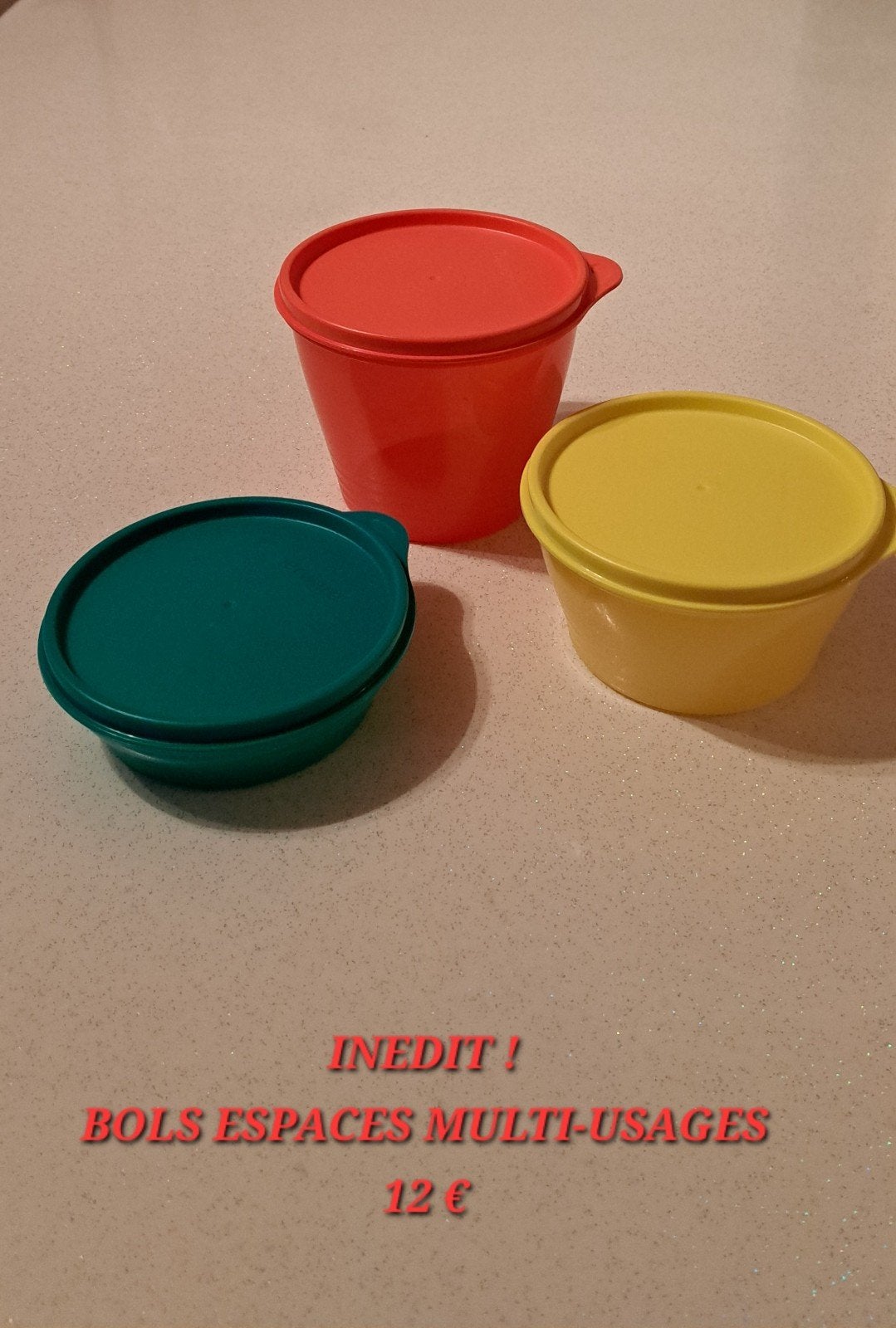 Bols espaces multi-usages " tupperware ", Envoi, Neuf, Bleu, Hermétique