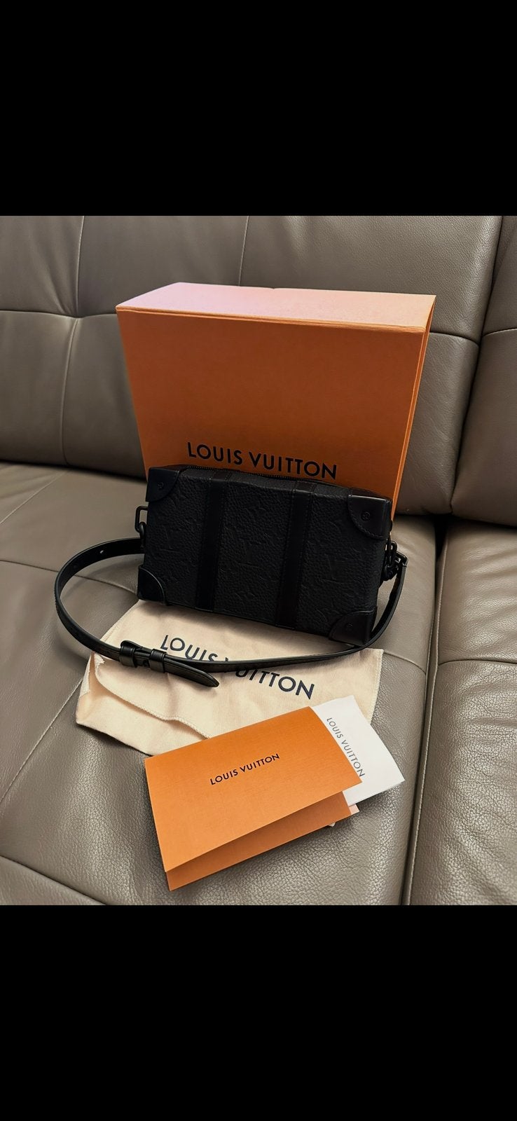 Louis Vuitton portemonnee met zachte, zwart taurillonleer, Handtassen en Accessoires, Ophalen, Zo goed als nieuw, Zwart, Leder