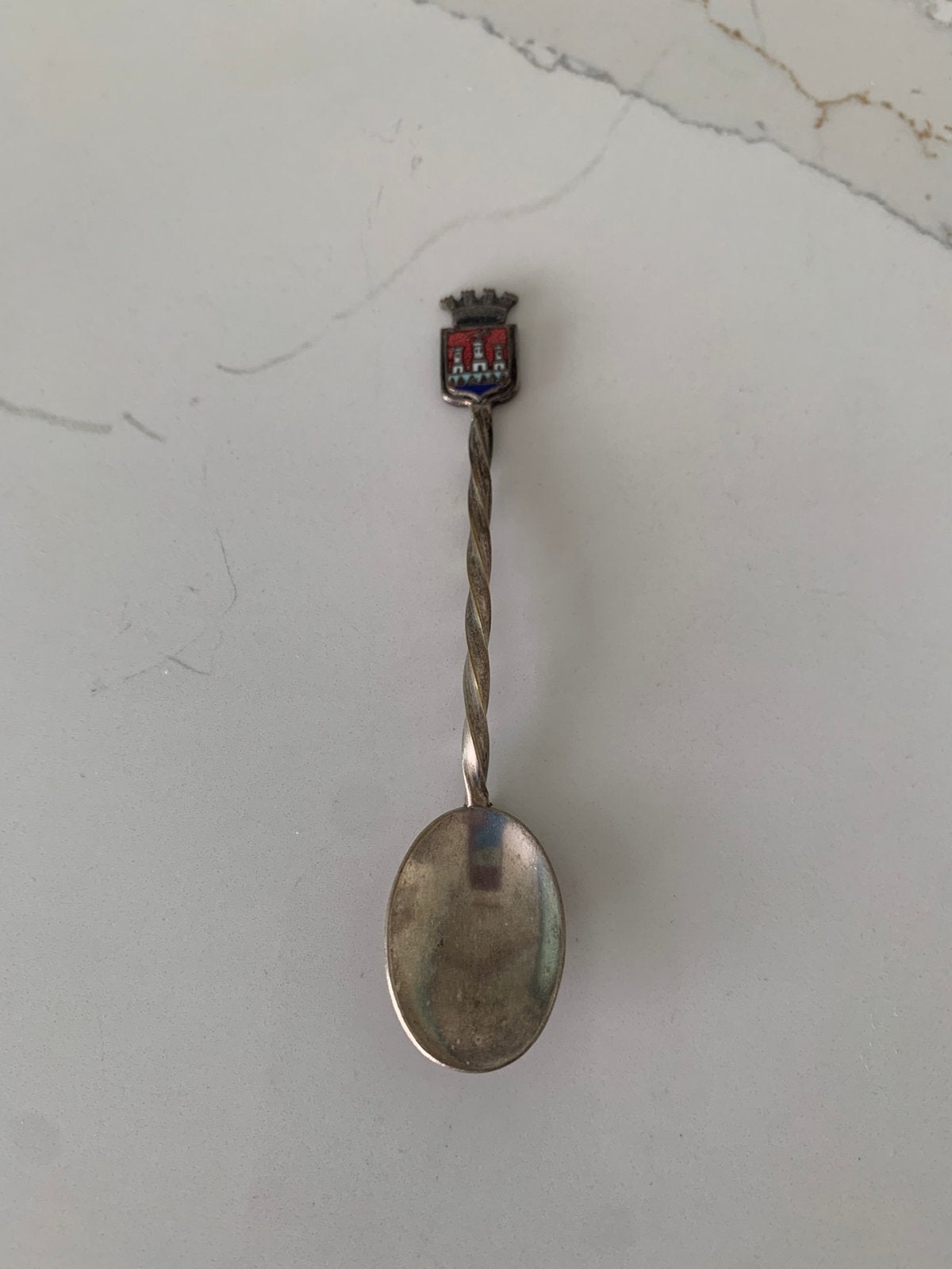 Vintage theelepeltje Lourdes, Antiek en Kunst, Ophalen of Verzenden