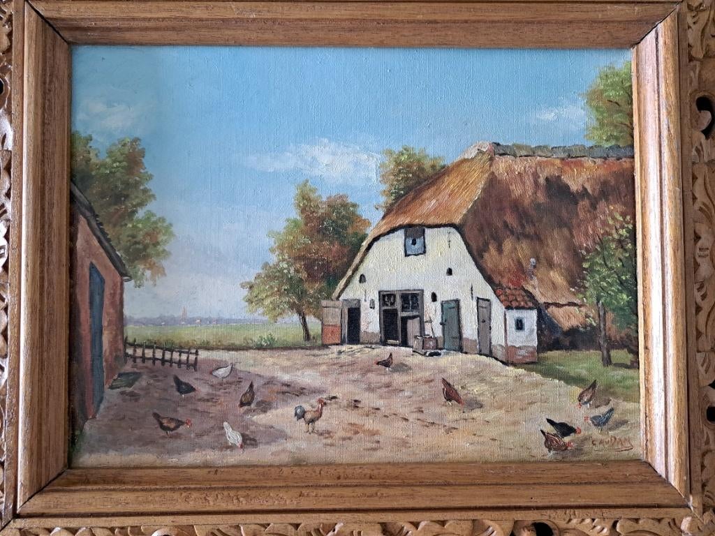 Olieverf Schilderij , Cornelis Andries van Dam (1871-1949), Antiek en Kunst, Ophalen of Verzenden