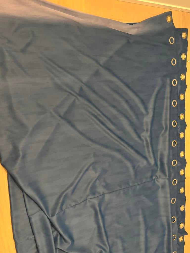 Verduisterende gordijnen blauw, Ophalen, Gebruikt, Blauw, 200 cm of meer