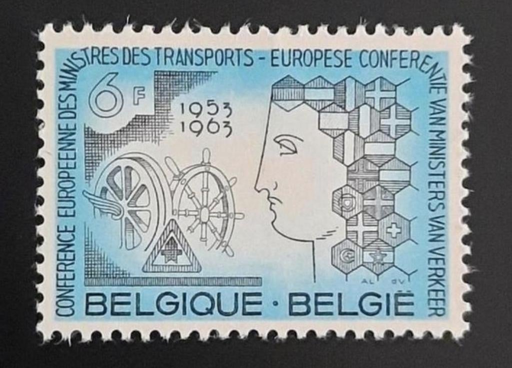 België: OBP 1253 ** Conferentie Verkeer 1963., Postzegels en Munten, Postzegels | Europa | België, Frankeerzegel, Ophalen of Verzenden