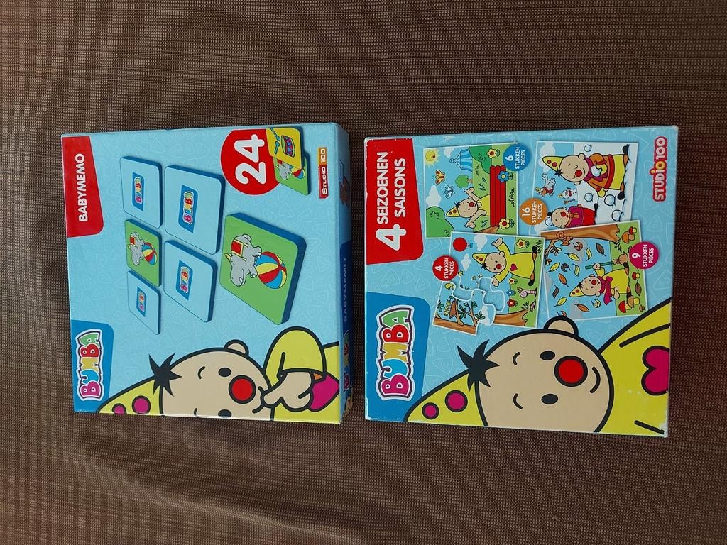 Baby memo en puzzel 4 seizoenen bumba, Ophalen of Verzenden, Zo goed als nieuw