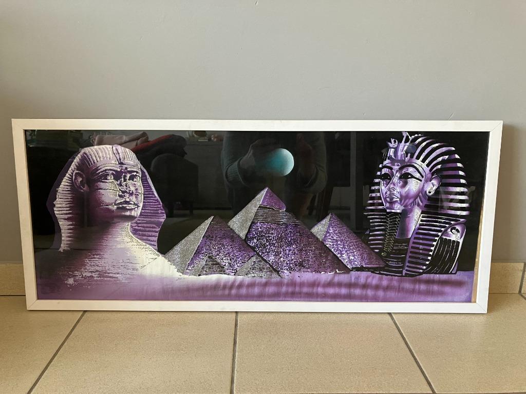 Ingelijst perkament Egypte, Antiek en Kunst, Ophalen, Ingelijst