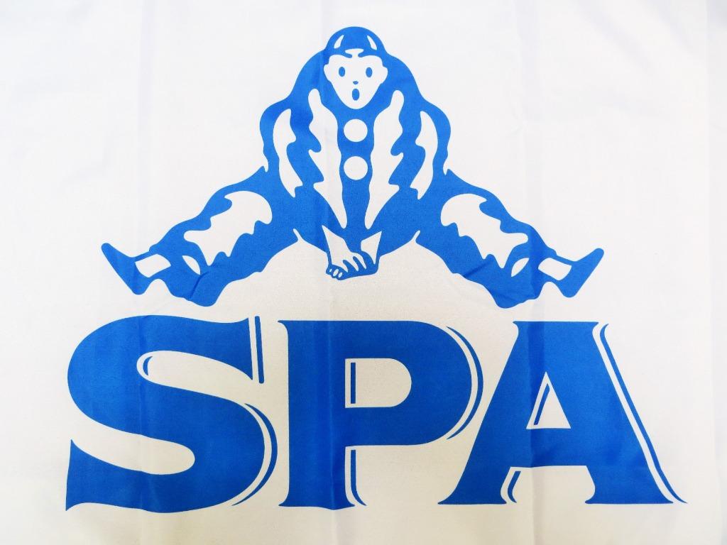 Drapeau publicitaire Spa Monopole avec Pierrot Spa Monopole, Enlèvement ou Envoi, Comme neuf
