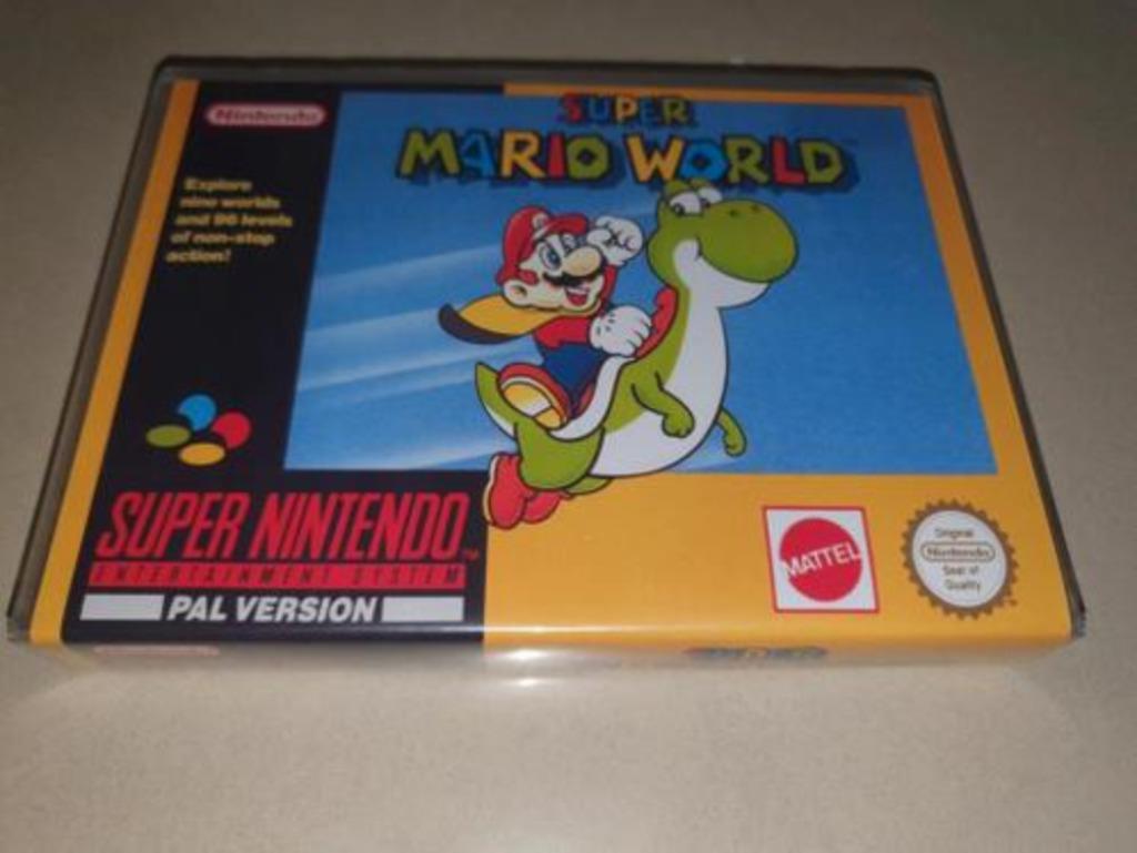 Super Mario World SNES Game Case, Games en Spelcomputers, Games | Nintendo Super NES, Zo goed als nieuw, Verzenden