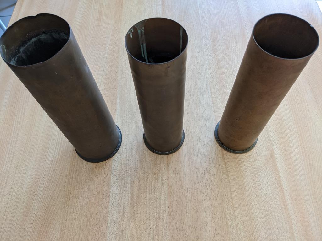 2 obussen obus WW1, Ophalen of Verzenden, Landmacht, Hulzen of Bodemvondsten