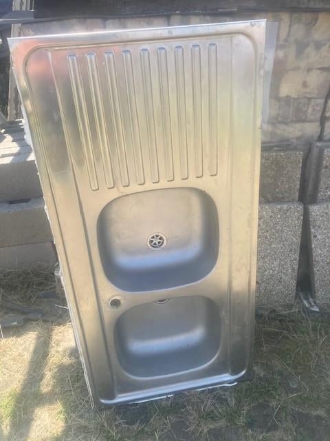 RVS spoeltafel opbouw, Ophalen, Gebruikt, Inox Meubilair