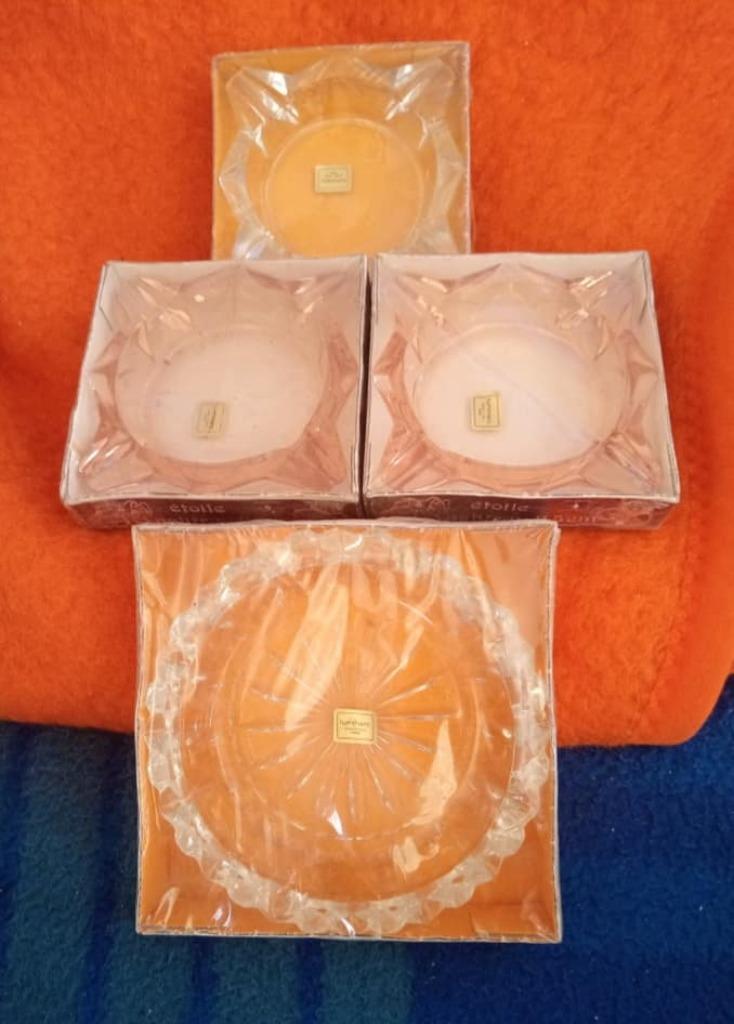 4 asbakken luminarc verrerie d'Arques France, Enlèvement ou Envoi