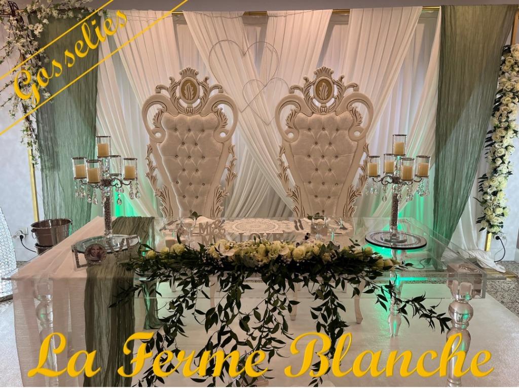 Salle de réception La Ferme Blanche à Gosselies, Avec service restauration, Salles de Mariages ou de Fêtes