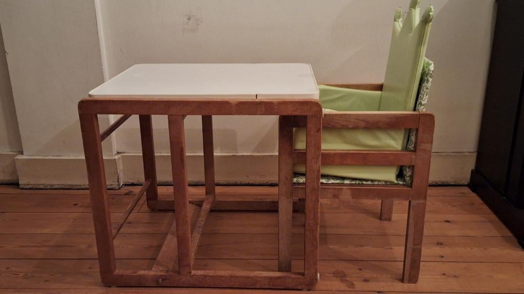 Peuterstoel hoog laag tafel en stoel, Ophalen, Gebruikt, Tafel(s) en Stoel(en)