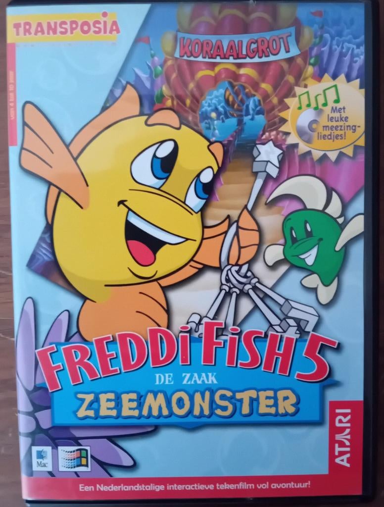 PC CD-ROM Freddi Fish 5 De Zaak Zeemonster, Ophalen of Verzenden, Gebruikt
