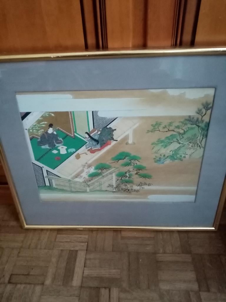 Japanse bladgoudschildering Yamato-e Edo-periode, Ophalen