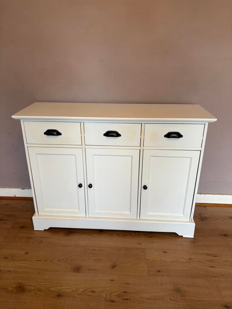 Commode blanche style baroque, Avec tiroir(s), 25 à 50 cm, 100 à 150 cm, Enlèvement