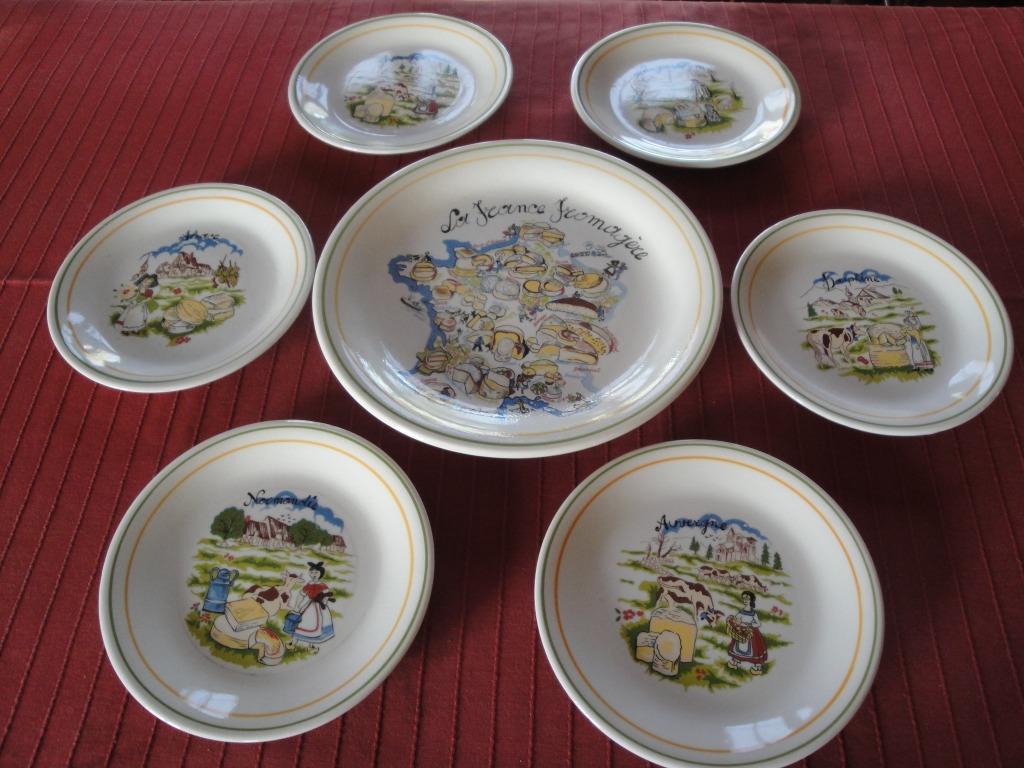 Service fromage grand plat + 6 assiettes, Enlèvement, Neuf, Service complet