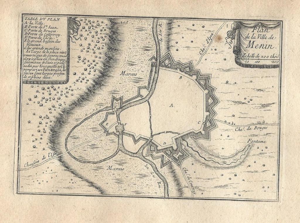1665 - Menen / Menin, Envoi