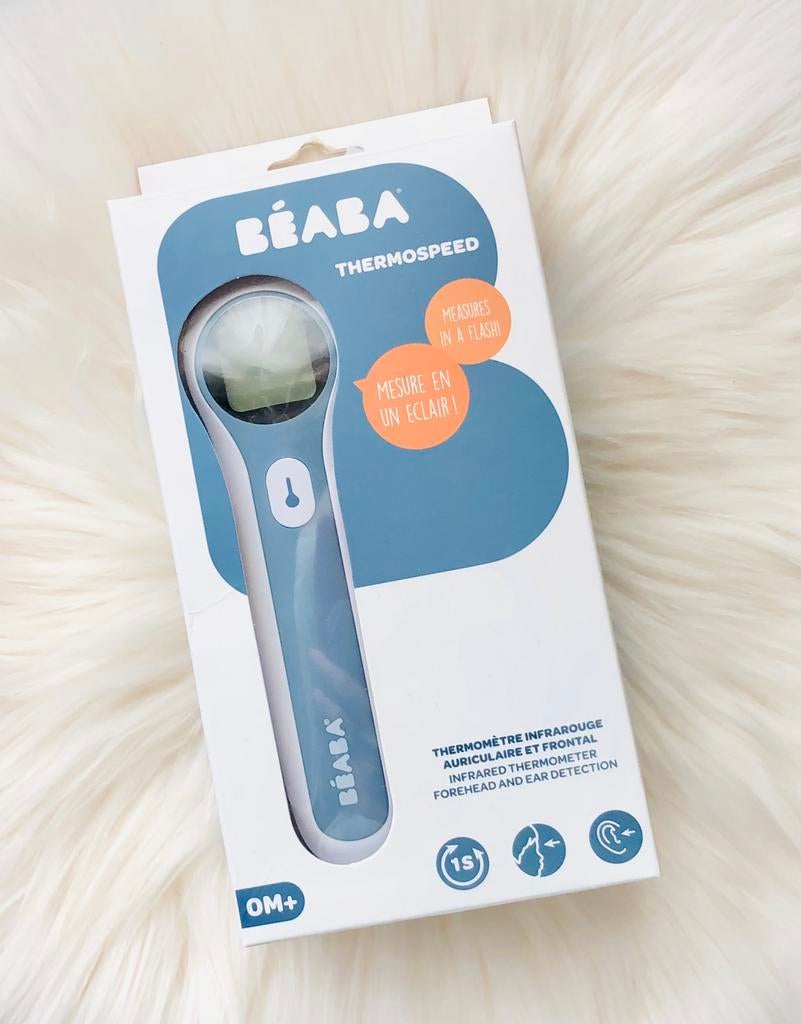 Thermomètre thermospeed infrarouge frontal beaba bleu blanc, Neuf