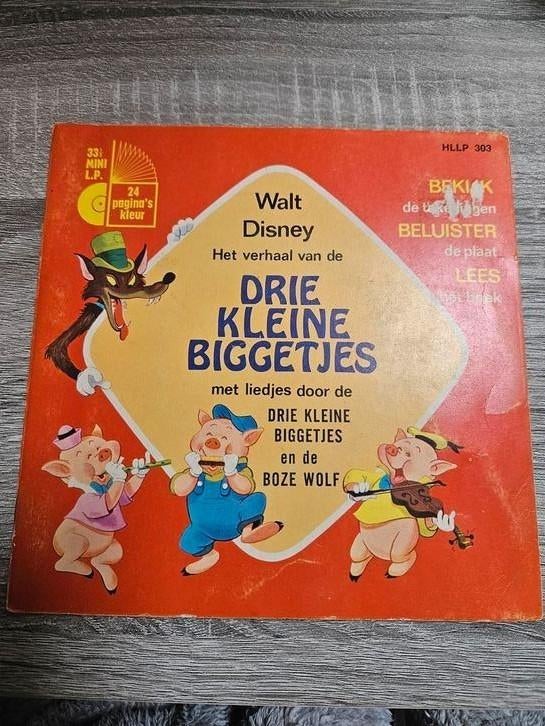 Single + boekje : Drie kleine biggetjes Disney, Ophalen of Verzenden, Zo goed als nieuw