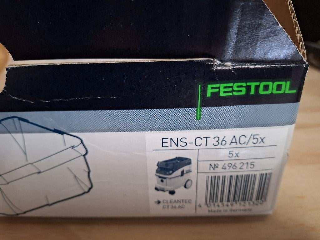 20 Festool ENS-CT 36 AC plastiekfolie wegwerpstofzak, Ophalen, Nieuw