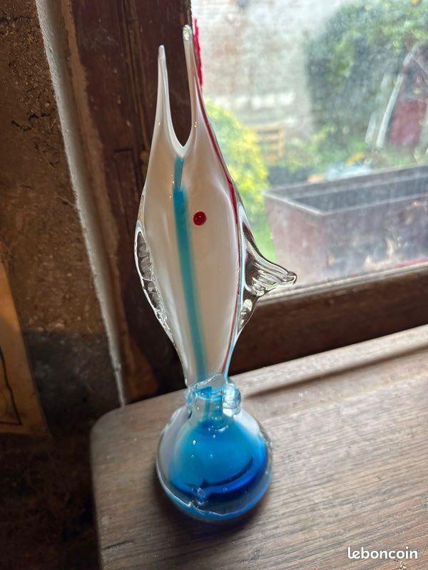 sculpture en verre d'un poisson Murano, Enlèvement ou Envoi