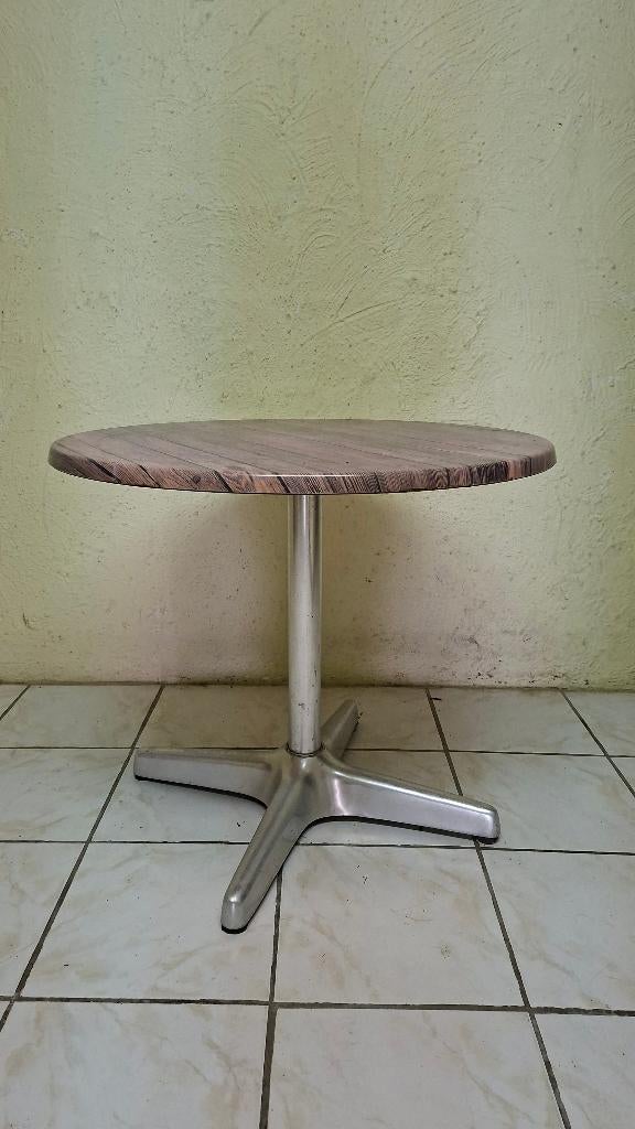 Terrastafels horeca terrasstoelen korting, Jardin & Terrasse, Tables de jardin, Comme neuf, Rond, Aluminium, Enlèvement