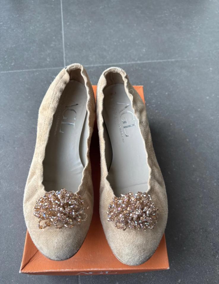 Ballerina met hak AGL, Kleding | Dames, Beige, AGL, Gedragen, Ballerina's