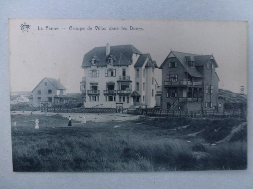De Panne La Panne Groupe de Villas dans les Dunes, Envoi, Avant 1920, Affranchie, Ville ou Village
