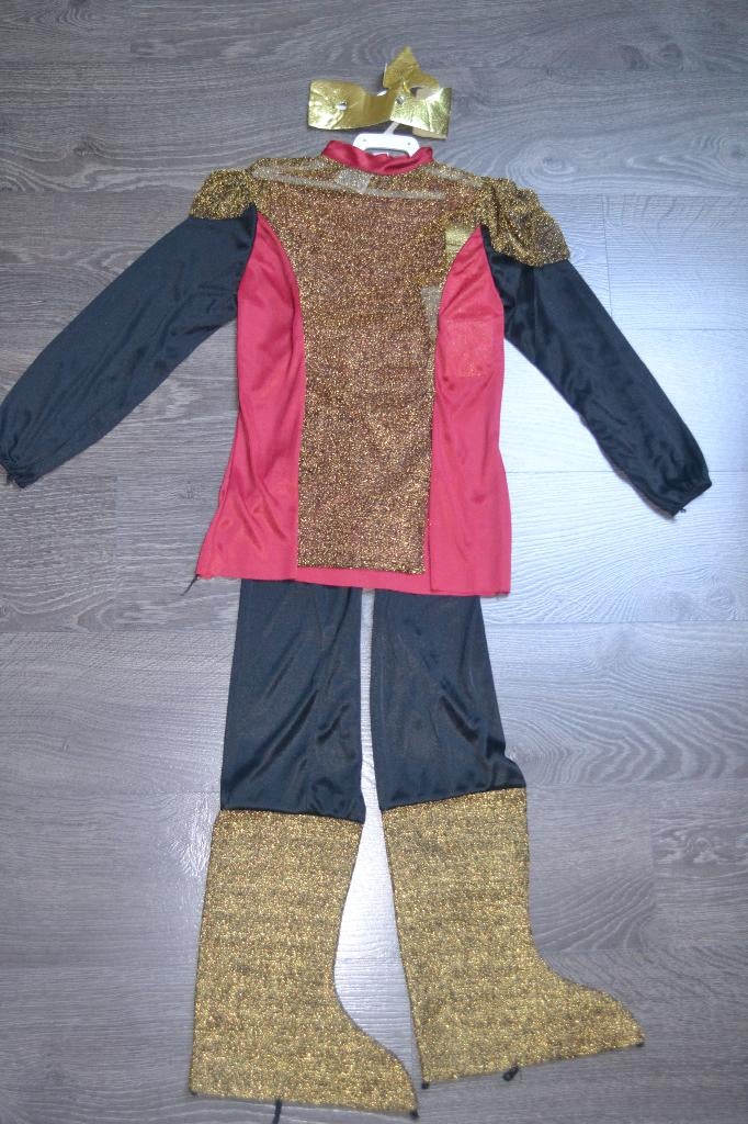 Déguisement roi médiéval/chevalier (NEUF) - taille 7/10 ans, Enlèvement ou Envoi, Comme neuf, 134 à 140, Garçon