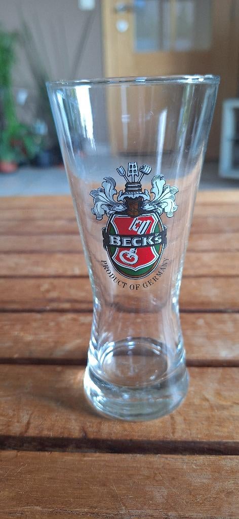 Glas Beck’s klein formaat (18 cl)., Verzamelen, Ophalen of Verzenden, Zo goed als nieuw, Bierglas