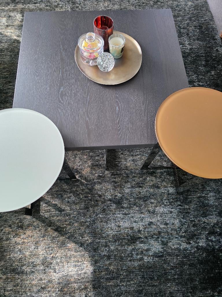 Molteni & C salontafel set van 3, Moins de 50 cm, Enlèvement ou Envoi, 50 à 100 cm, Carré