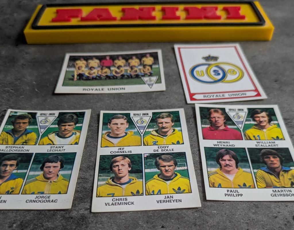 PANINI FOOTBALL 78  UNION ST GILLES 5 STICKERS 1978, Hobby en Vrije tijd, Stickers en Plaatjes, Nieuw, Verzenden