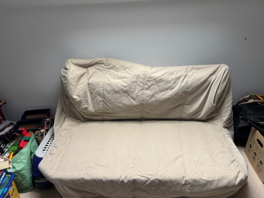 Zetelbed ikea, Queen size, Enlèvement, Utilisé, Crème