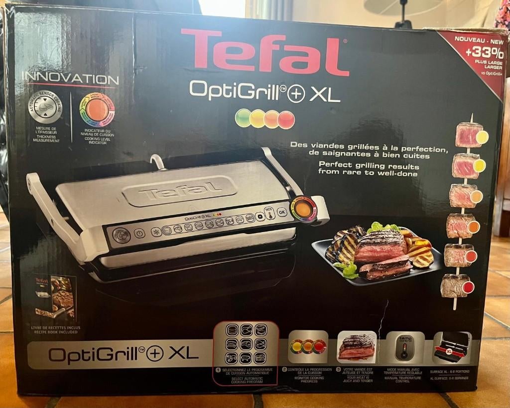 Tefal Optigrill XL, Ophalen of Verzenden, Uitneembare platen, Zo goed als nieuw