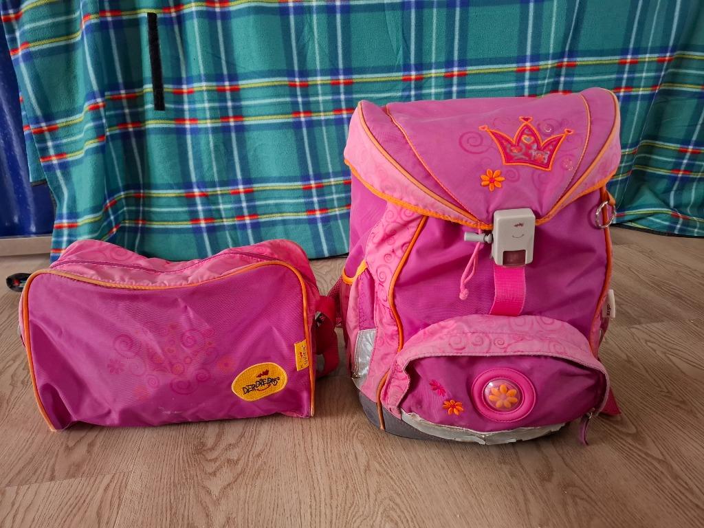 Sac a dos cartable avec sac à gym, Enlèvement, Utilisé, Rose, Sac à dos