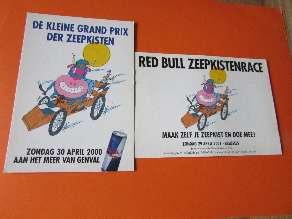 2 x RED BULL ZEEPKISTEN RACE, POSTKAARTEN, Ophalen of Verzenden, 1980 tot heden, Ongelopen