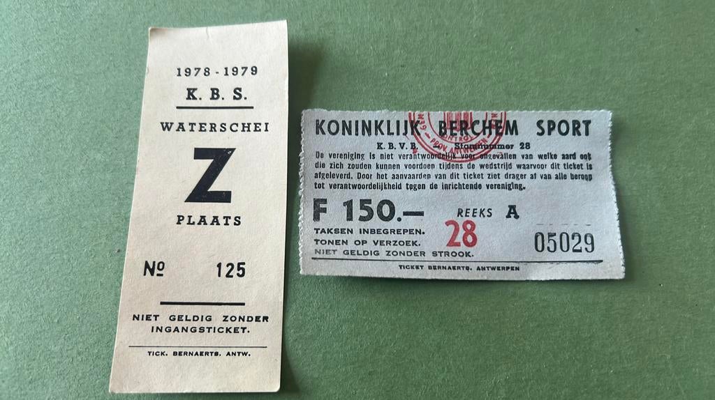 Ticket Berchem Sport  - Waterschei 78/79, Collections, Envoi, Utilisé