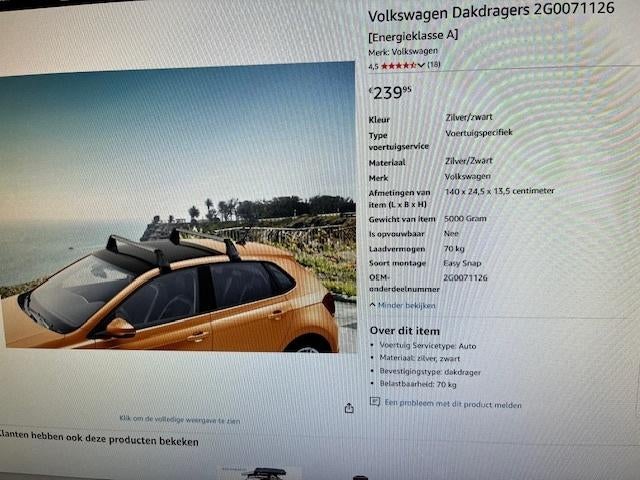 DAKDRAGER POLO IV, Ophalen of Verzenden, Nieuw