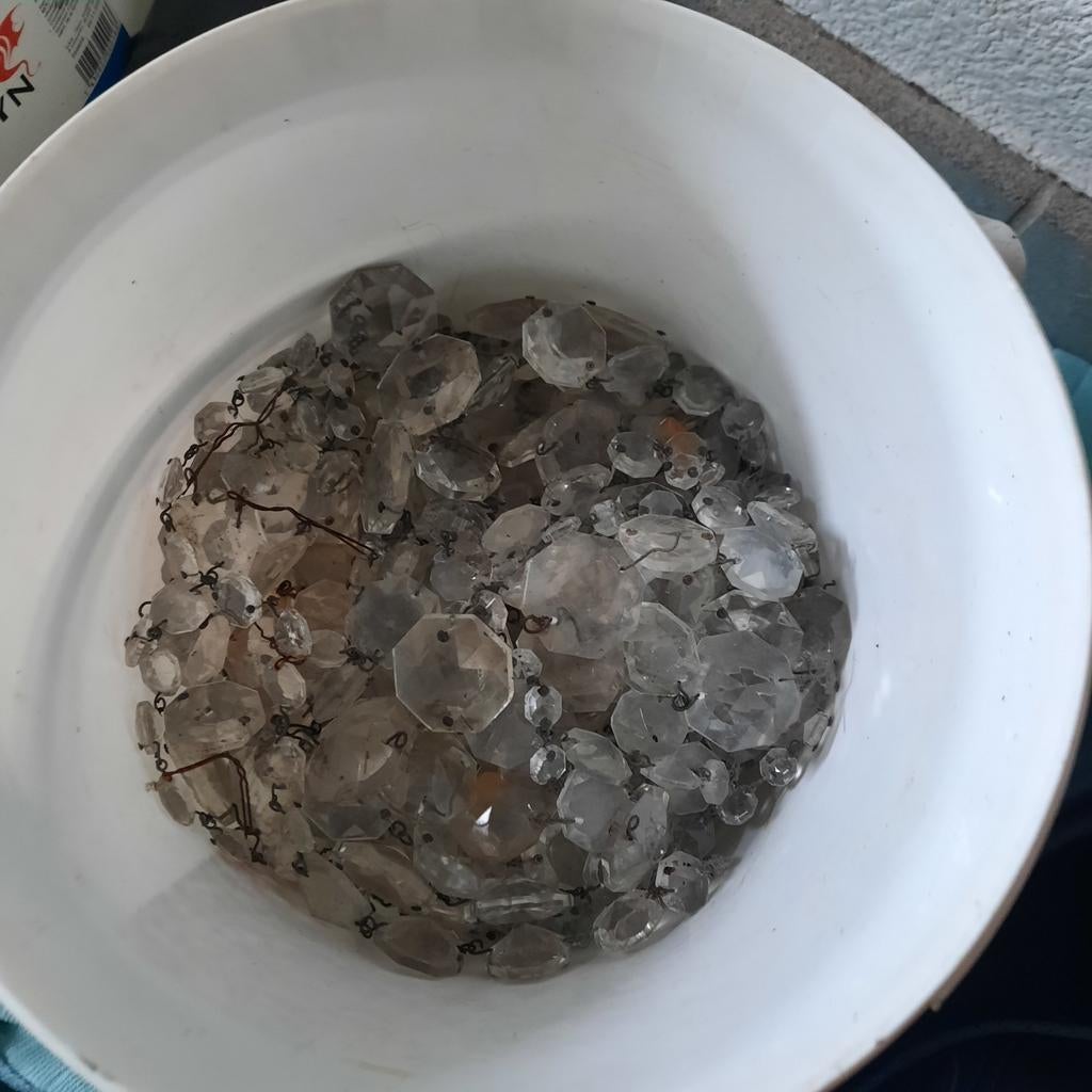 Glazen " belletjes " van afbraak luster ., Antiek en Kunst, Antiek | Glaswerk en Kristal, Ophalen of Verzenden