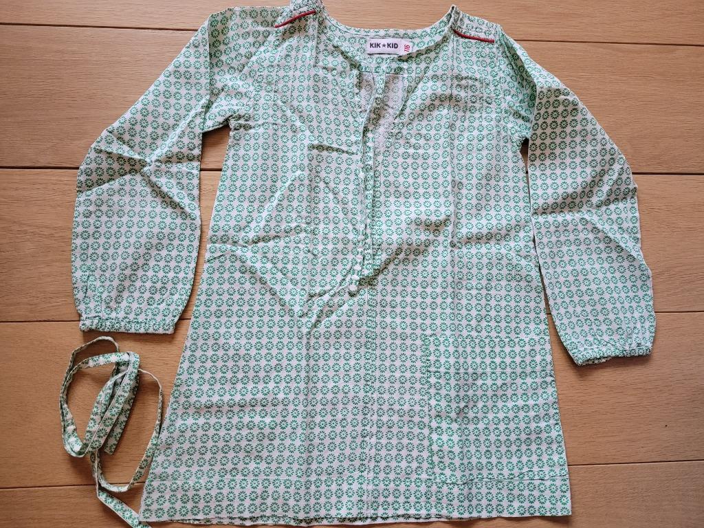 Groene tuniek - Kik Kid - maat 116 (6 jaar), Gebruikt, Meisje, Overhemd of Blouse, Ophalen of Verzenden