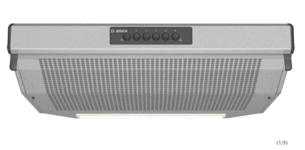Hotte aspirante Bosch Inox 2 Moteurs –avec filtre neuf !!, Electroménager, Hottes, Utilisé, Autoportant, 400 à 600 m³/h, Moteur